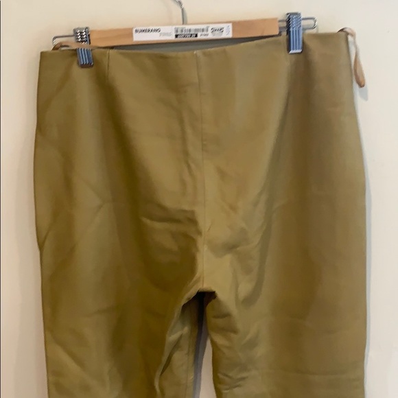 DKNY tan leather pants sz 12 - Picture 3 of 3